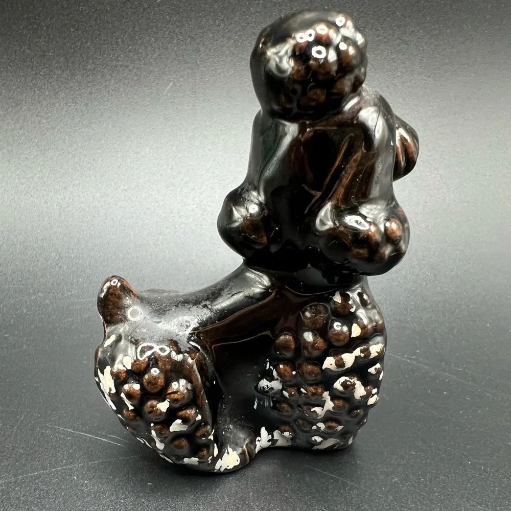 Redware Japan ceramic poodle MCM